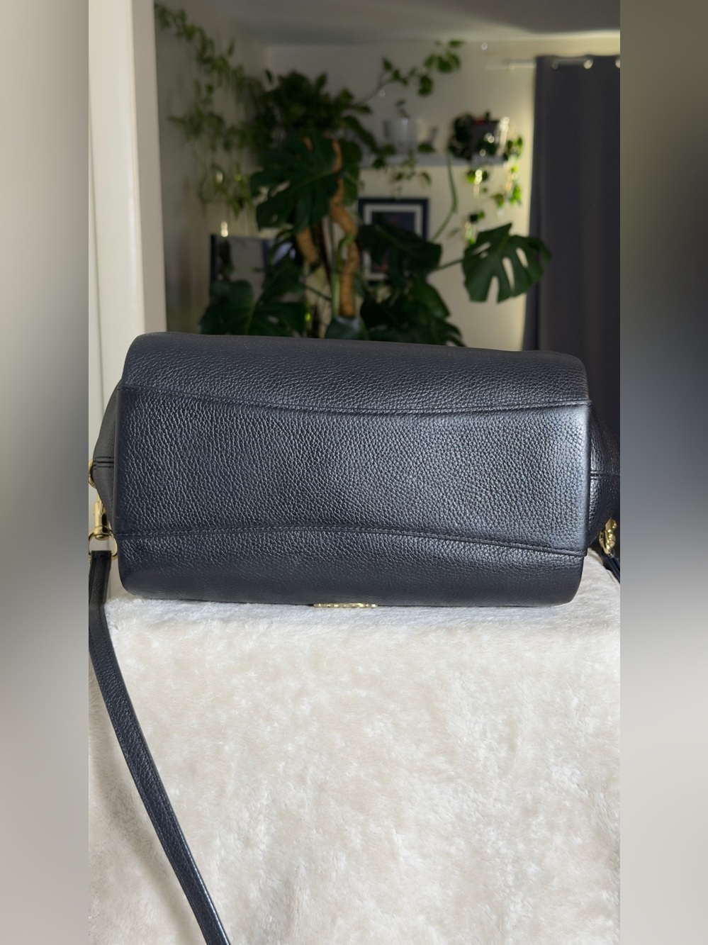 COACH Black Elise Satchel Pebbled Leather Crossbody Shoulder Bag Gold Hardware 7 - Picture 16 of 16